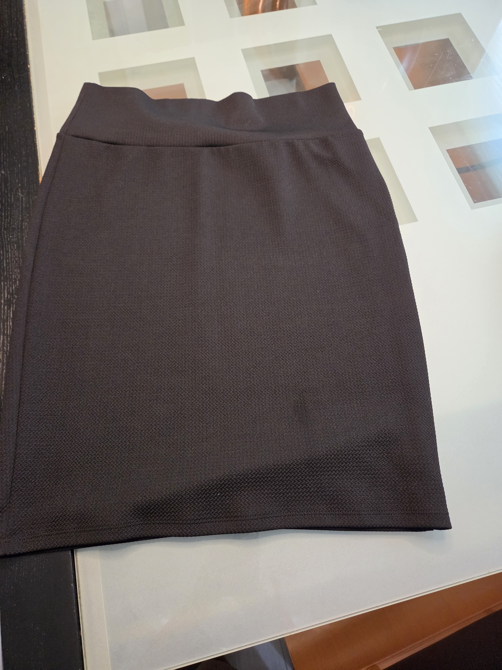 LuLaRoe Black Textured Midi Pencil Skirt